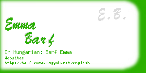 emma barf business card